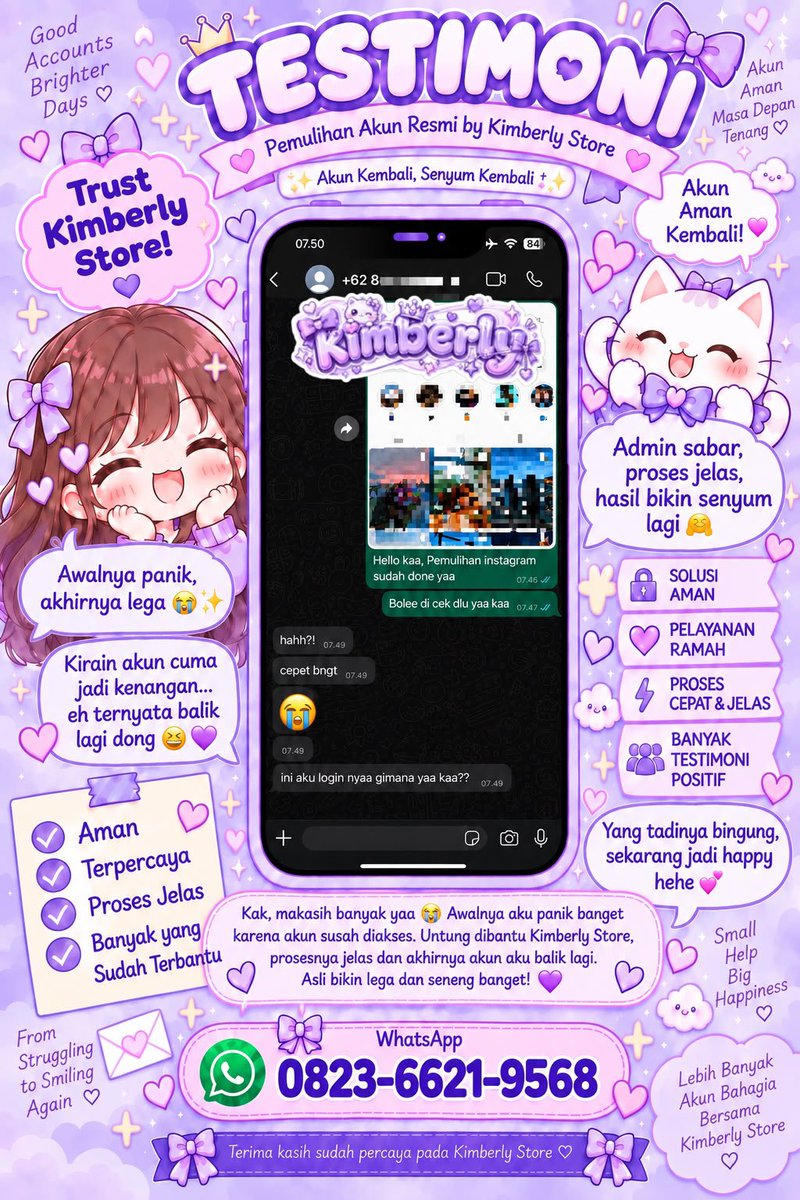 xiacve's tweet photo. Open jasa PEMULIHAN AKUN &amp; HAPUS AKUN🫧 Gmail, Tiktok, Facebook, Instagram dll….

• Akun kena hack/akses hilang total
• ⁠Nomor tlp tidak aktif
• ⁠Terhalang kode login / Af2
• ⁠Akun terkunci &amp; nonaktif.
• Sadap Wa &amp; Lacak Lokasi…

Konsultasi ? WhatsApp Di Bio Ya .. https://t.co/NGtojj0uZO