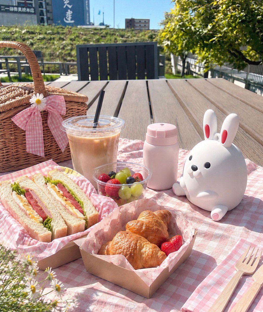 hmc_mobipyon's tweet photo. 10月初めピクニック日和だぴょん🥪🐰

10月1日（木）
天気：はれ 気温：25℃ 

#モビぴょん 
#HONDA 
#企業公式が毎朝地元の天気を言い合う 

#ゆるバース 参戦中 ▼投票はこちら https://t.co/vJJe0QhHM1 https://t.co/426SBFzRZu