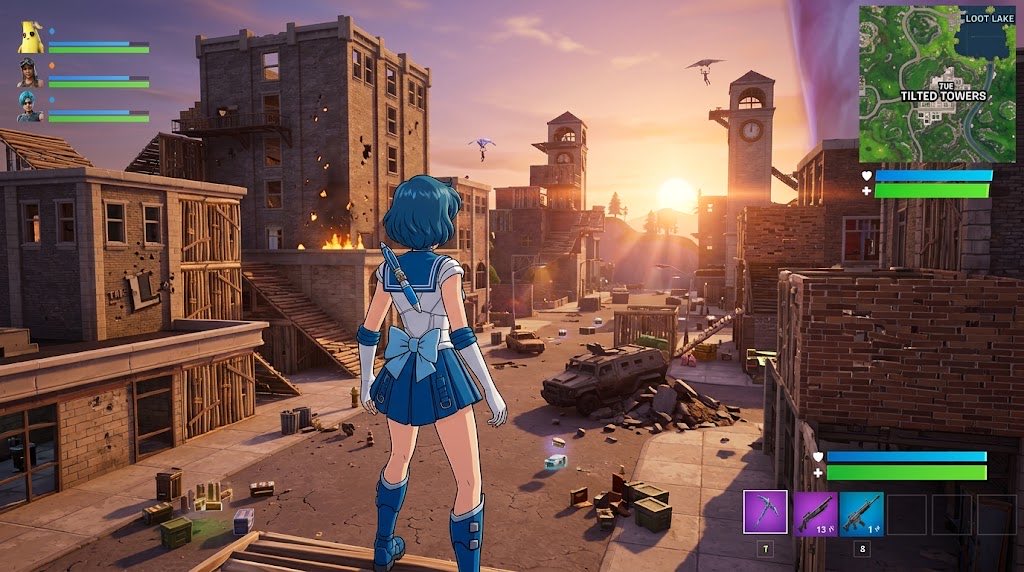 SmartassMeiMio's tweet photo. @glitchy_07 @GrayMan7278 Hopefully next year we get Sailor Moon in Fortnite. But here’s a demonstration of what would it look like. Just ignore the ai slop. https://t.co/4xGBIXpKJu