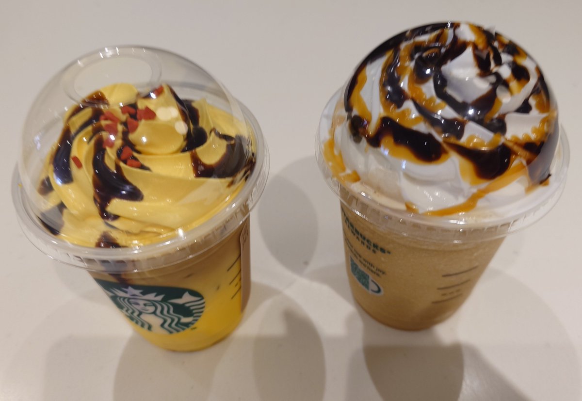 spinel_squirrel's tweet photo. ねぇちゃんからリクエストされたフラペが割ととんでもないことになってて笑った
一口もらったら意外と美味しくてさらに面白い https://t.co/sTsAZdxJiM