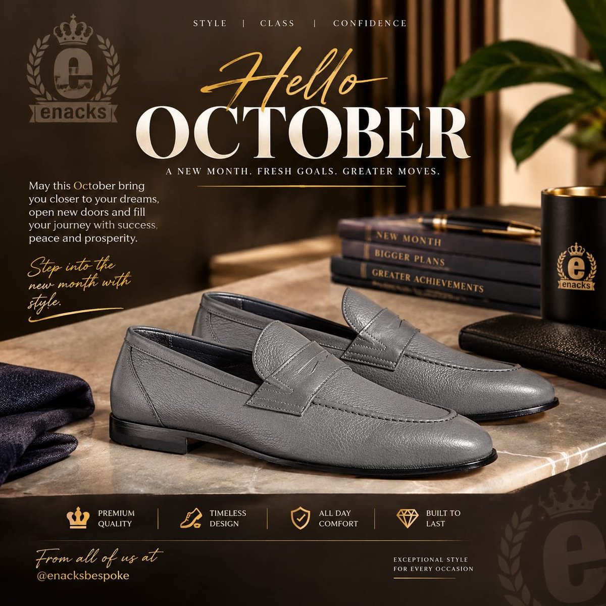 enacksbespoke's tweet photo. Step into October in Style...the ENACKS WAY.
OWN OCTOBER!!!
#enacks #October #newmonth #thetailor✂️ #wealth https://t.co/soWjtwyWZP