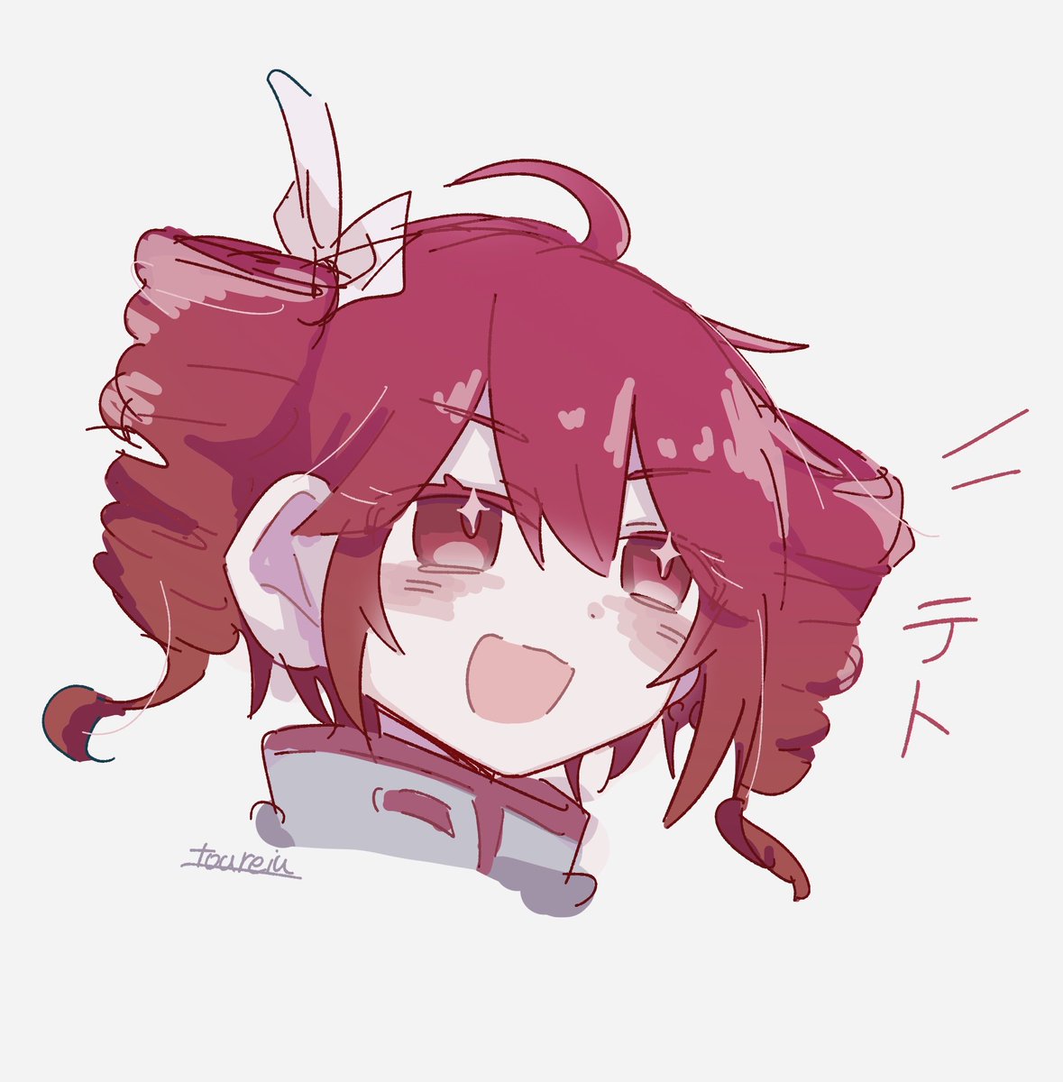 Toareiu's tweet photo. 落書きだとしても可愛いなと自画自賛中のテトをお見せします
#重音テト https://t.co/fteOPNih3k