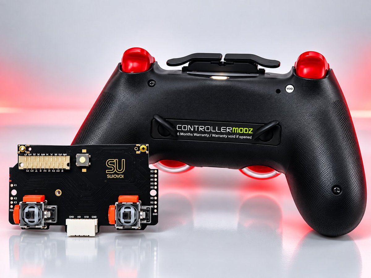 AuModz's tweet photo. Suiovoi 8k Pro Controller

- Suiovoi 8k Board
- DSE PADDLES
- Shoulder Paddles 
- TMR W/ Right Stick Tension
- USBC Port
- interchangeable Thumbsticks 

#suiovoi8k #StickDriftFix #PS5Controller #PS4Controller #ControllerModzAU https://t.co/fqCCQnDVIm