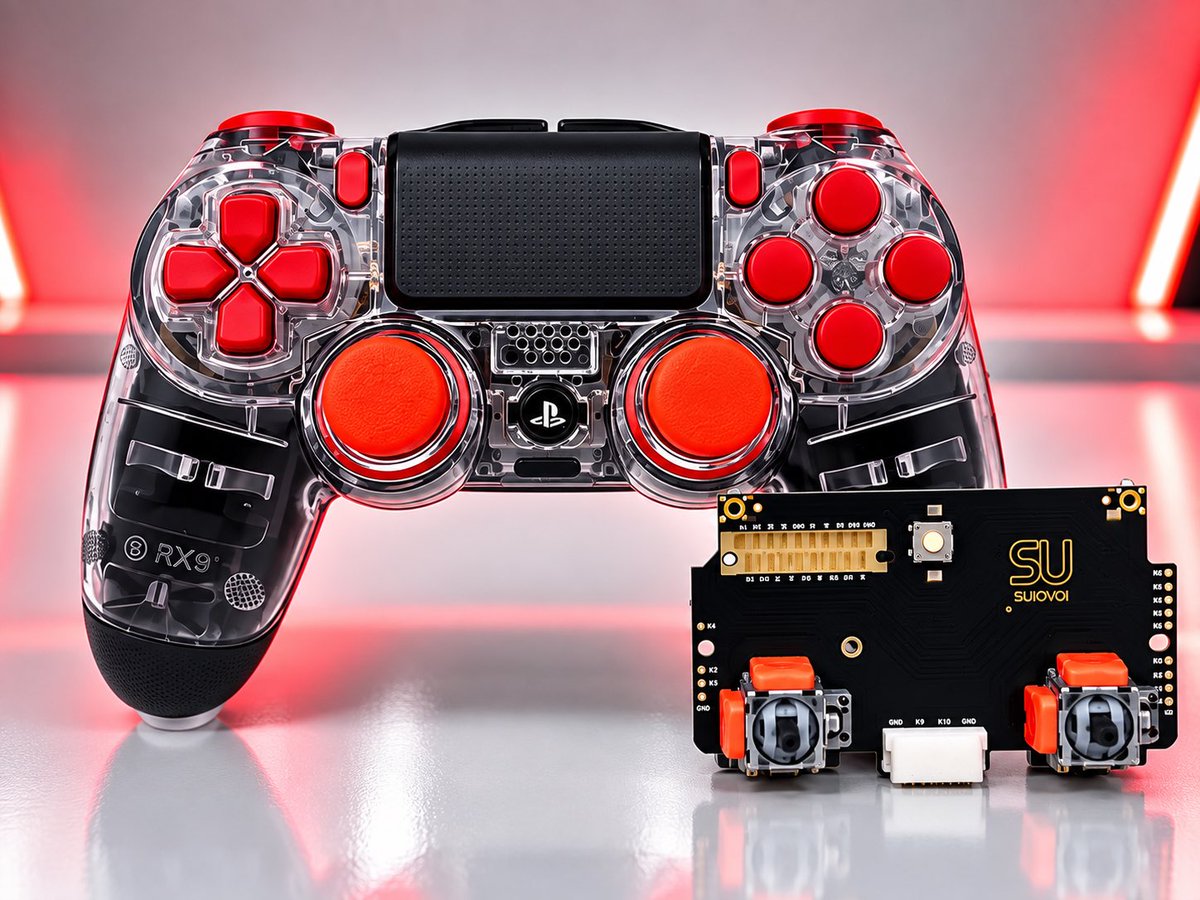 AuModz's tweet photo. Suiovoi 8k Pro Controller

- Suiovoi 8k Board
- DSE PADDLES
- Shoulder Paddles 
- TMR W/ Right Stick Tension
- USBC Port
- interchangeable Thumbsticks 

#suiovoi8k #StickDriftFix #PS5Controller #PS4Controller #ControllerModzAU https://t.co/fqCCQnDVIm