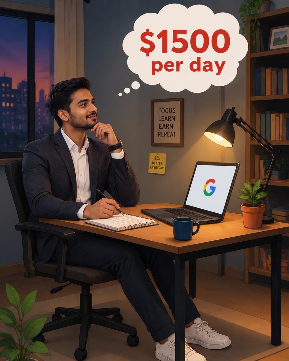 Robart_coder's tweet photo. Earn up to $1,500 per day with Google, but not many are aware of this opportunity.

Ready to jump in? All you need is:

→ Internet access
→ A smartphone or computer
→ Time (2-3 hours)

Want the free guide? Here’s how:
1. Like
2. Comment "Google"

(Follow, So I'll DM you) https://t.co/wUHg6S8EsO