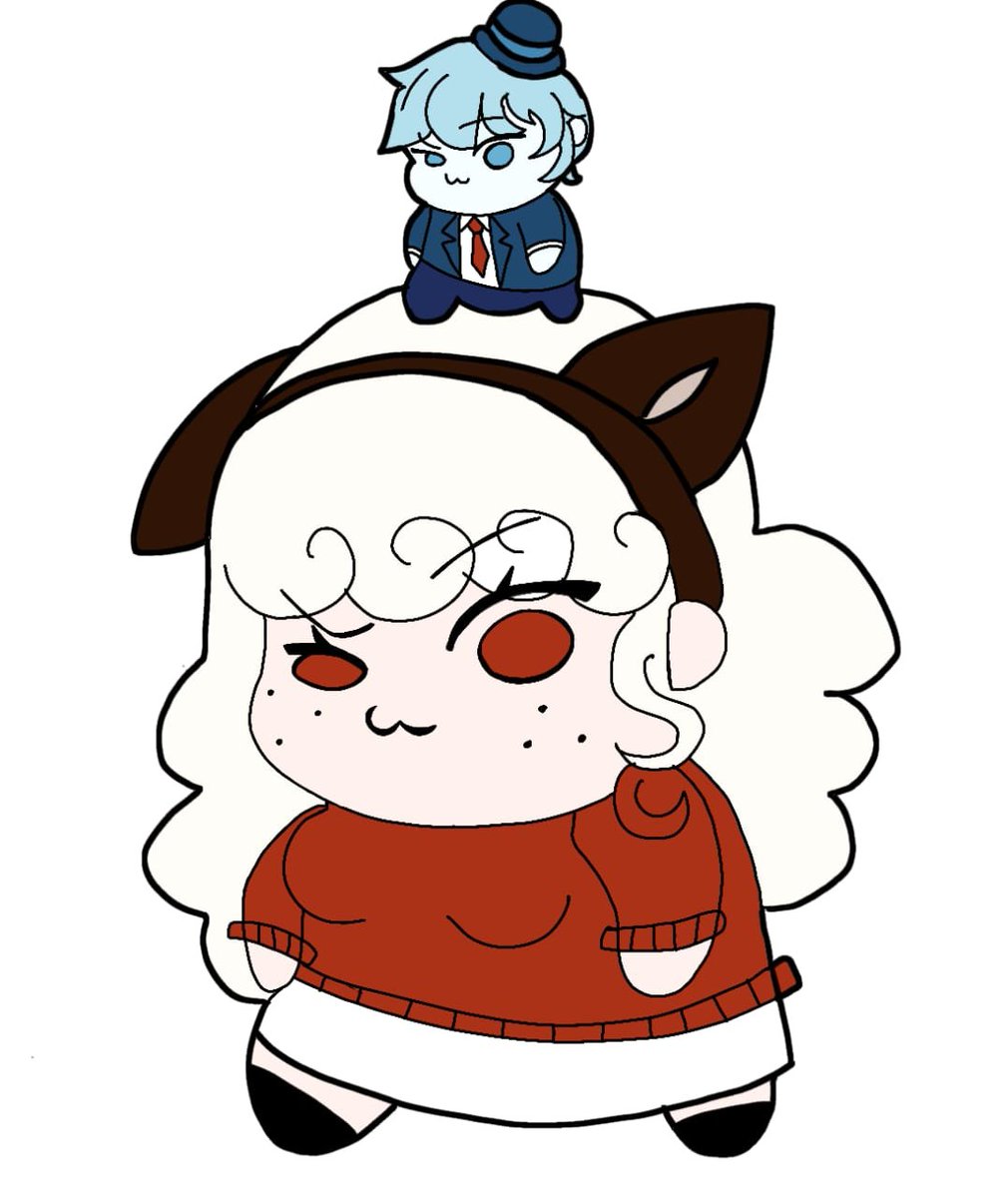 catito_343's tweet photo. Chibi Violet and the little Liu 
#artmoot #OC #ghost https://t.co/wim7pCy9RN