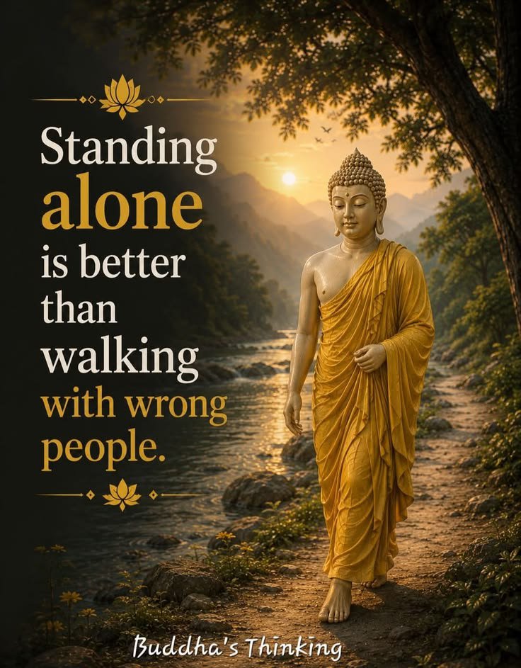 arunbwn's tweet photo. Sometimes standing alone is not loneliness—it is strength.
Better to walk alone with peace and self-respect than to walk with people who constantly pull you away from who you truly are.
Choose your path. Choose your peace. 🪷
#LifeLessons #Buddha #Peace #SelfRespect https://t.co/V34TPeiFFT