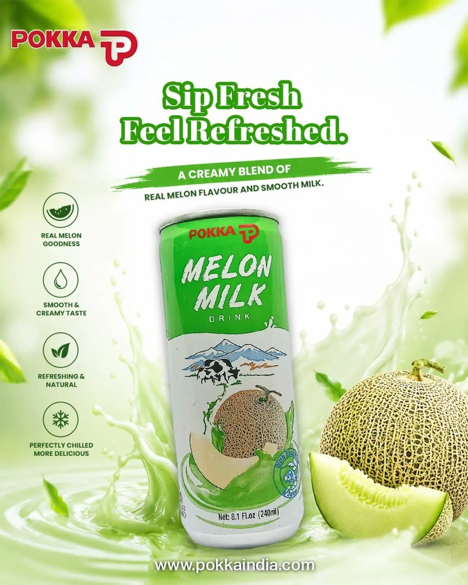 ElbaByrdbn's tweet photo. Make every sip refreshing with POKKA Melon Milk—a creamy blend of real melon flavor and smooth milk made to be enjoyed. https://t.co/fT2c6dsoe1