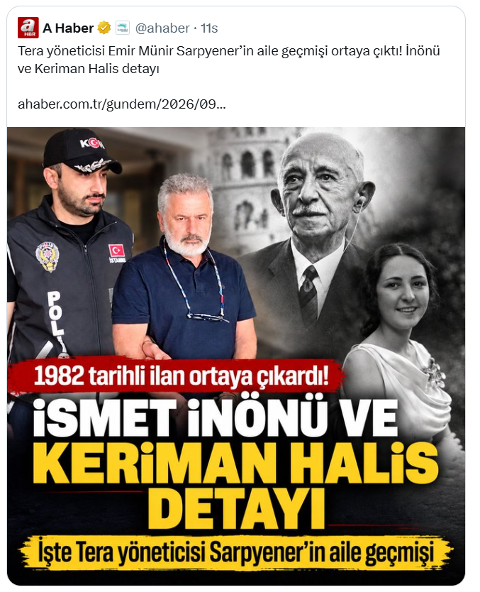 ademyarslan's tweet photo. Ben 'fetö' hikayesi uydururlar diyordum ama kendilerini de aştılar bu kez. Soygun Fonu'nu İnönü ailesine kadar uzatmışlar 😄 https://t.co/jekp0L9lLW