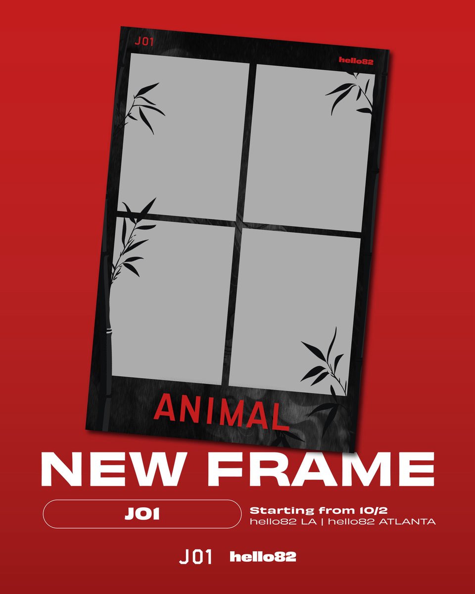 hello82LA's tweet photo. JAM, are you DOWN to take photos in the JO1 frame? 😉📸

Find the JO1 Frame starting 10/2 ⬇️
📍 @hello82LA 
📍 @hello82ATLANTA 

@official_jo1
#JO1 #JO1_ANIMAL #hello82 https://t.co/KGLKwQRlAj