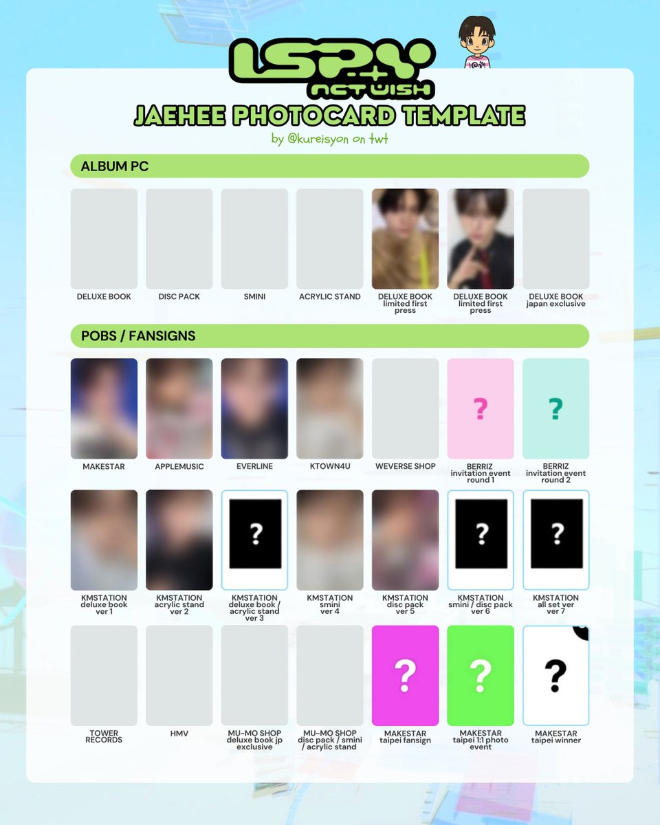 kureisyon's tweet photo. NCT WISH SION RIKU YUSHI JAEHEE
엔시티위시 — 시온 리쿠 유우시 재희
I SPY PHOTOCARD PREVIEW TEMPLATE

🏷️ #시온 #シオン #리쿠 #リク #유우시 #ゆうし #재희 #ジェヒ #nctwish #ispy pc 포카 포토카드 템플릿 리스트 トレカ album pob https://t.co/YlFiGwq0Id