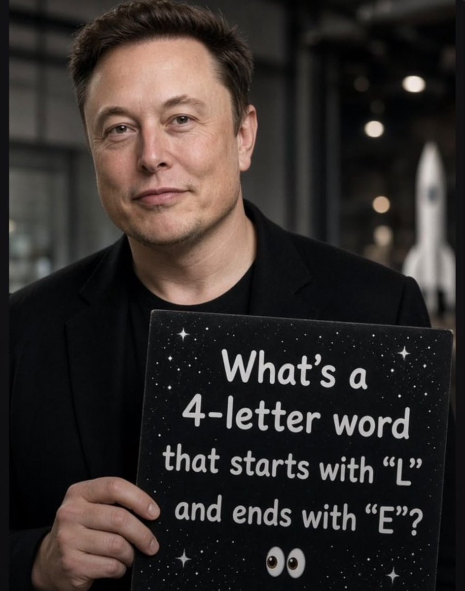 MrX04_2's tweet photo. What's a 4-letter word that starts with "L" and ends with "E"?👀 https://t.co/ffutJF5J0d