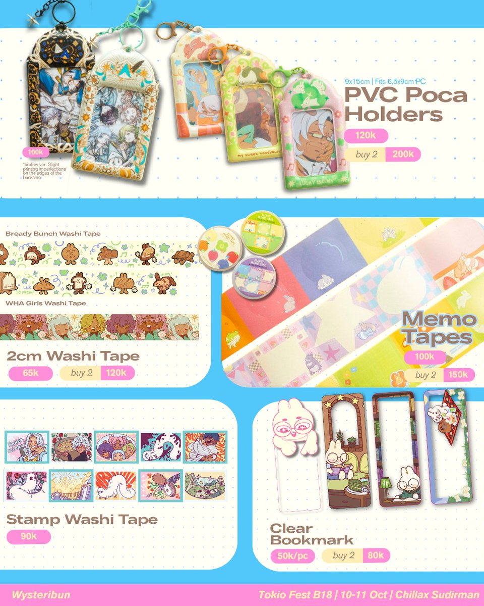 wysteribun's tweet photo. 💜rts appreciated!

heyy my first local event!! Here's my catalogue for Tokiofest, happening next week :D

✳️Chillax Sudirman, OCT 10-11
✳️Originals, OCs, Witch Hat Atelier
✳️OTS only at table B18

#tokiofest https://t.co/XsA1fYnrqp