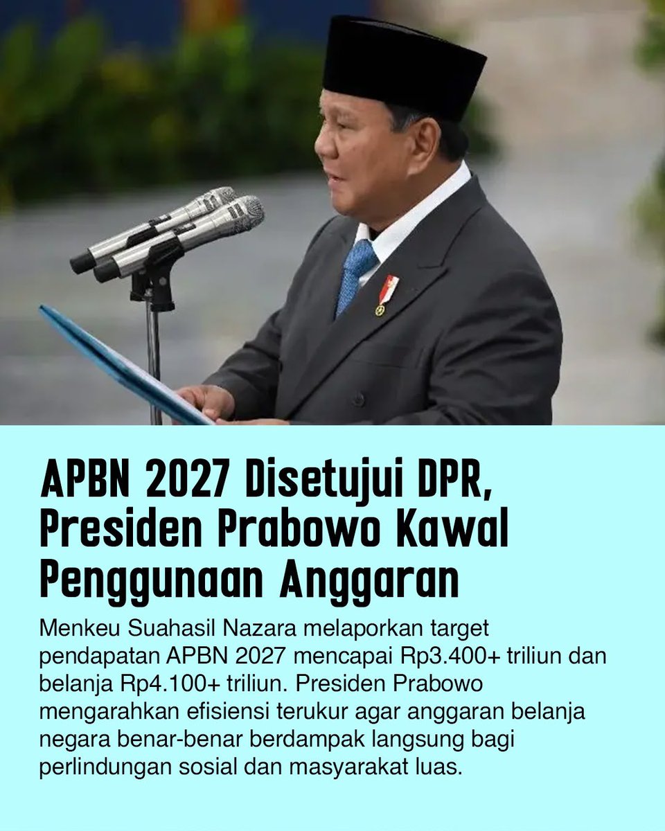 gudsla20's tweet photo. nih lho #EfisiensiAPBN2027 di acc DPR ini demi Maksimalkan Kesejahteraan Rakyat gaes 🤩 https://t.co/Lfp4Duhq69
