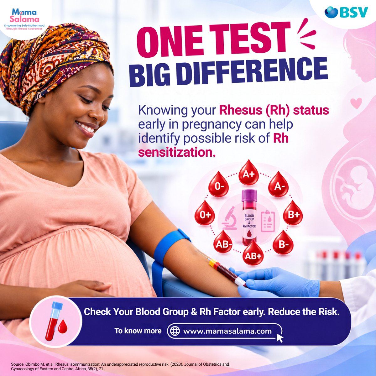 mama_salama's tweet photo. A simple blood test can help identify the risk of Rh sensitization early, so the right care can be planned at the right time.
Check your blood group & Rh factor early.
Reduce the risk.
#KnowYourRh #RhAwareness #EarlyRhTesting #SafePregnancy #MaternalHealth #HealthyPregnancy #MamaSalamaOfficial