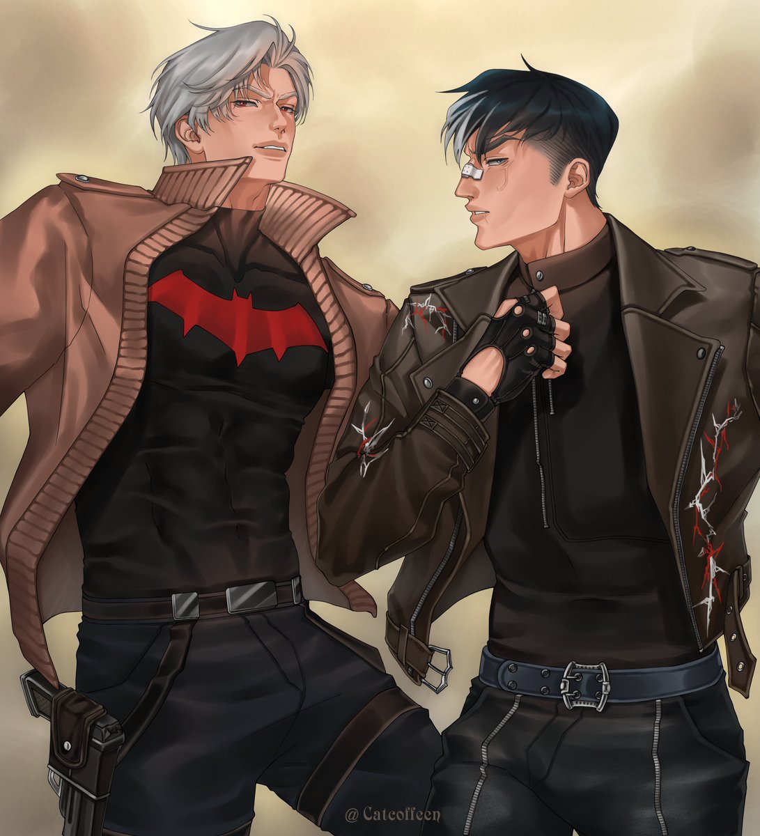 catcoffeen's tweet photo. Outfit swap!🔄
#sylus #qinche #jasontodd #redhood #loveanddeepspace #dccomics #fanart #illustration #digitalart #fanart https://t.co/FAsH1JTBKb