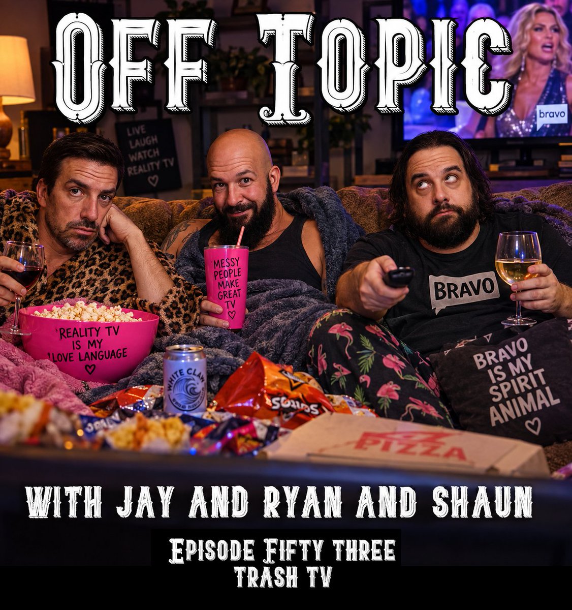 OffTopicPodJRS's tweet photo. New Episode
Jay(@jayburkeshow ) and Ryan (@ObsoleteMule256) and Shaun (@bleak07) discuss trash tv.
#podcastrecommendations #trashtv #rhonj
https://t.co/2CqGlNuLpO https://t.co/hxFB6xCyJo