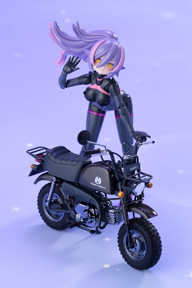 kotobukiya_2han's tweet photo. ＼予約開始／
#コトブキヤ 限定特典付
PUNI☆MOFU レーシングラン with Honda Z50J ゴリラ
8,800円(税込)

マオ・トゥに比べて“少しお姉さん”なランが
一回り大きなバイク、"ゴリラ”とのコラボで登場🏍
特典で髪色チェンジも楽しめます❗

▼ご予約はこちら
https://t.co/frwWGegEP8

#メガミデバイス https://t.co/AdA3d3eQWm