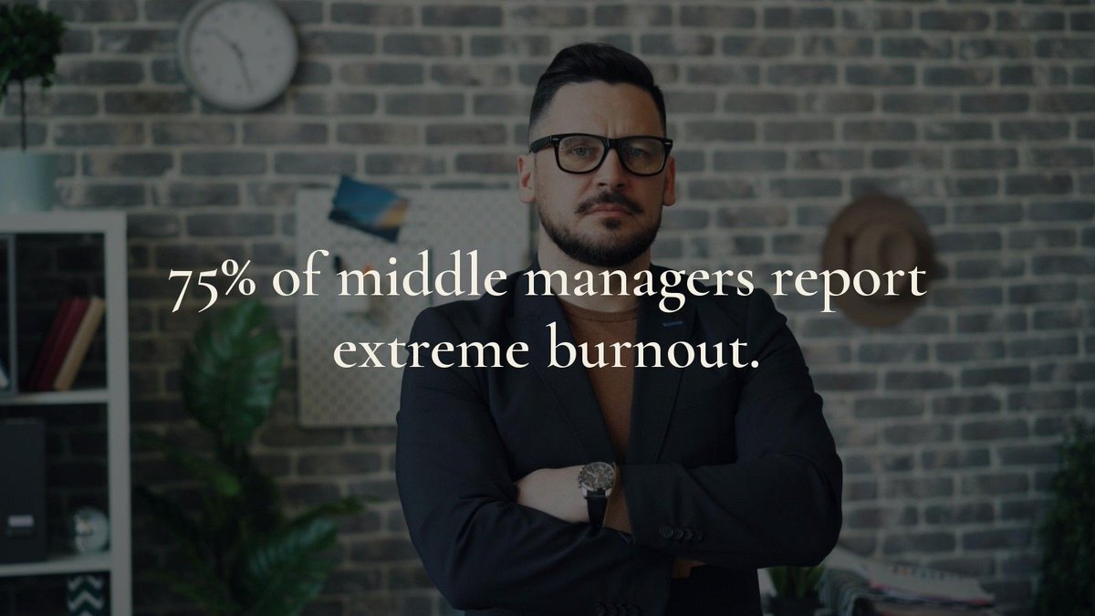 WaterShepherd's tweet photo. A 2026 survey of 971 middle level leaders found 75% reported extreme burnout. I look at what managers are carrying between the culture a company writes down and the work that actually gets rewarded, and what HR leaders can do this quarter.

https://t.co/wTlaEvRcNE https://t.co/OncOcZprrV