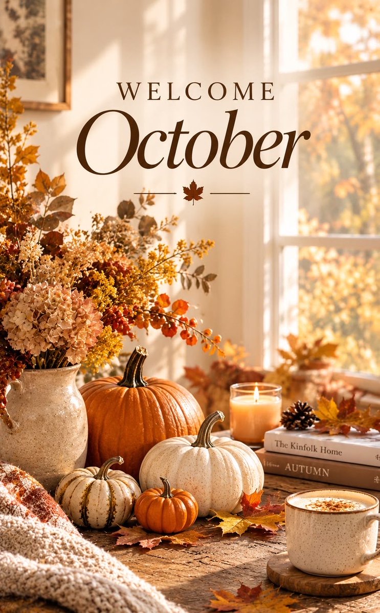 MilyM2021's tweet photo. "October is a grand party. Thousands of leaves arrive, bearing various names—walnut, maple, yellow, ochre, brown... The sun spreads out its carpet, and Miss Rain chooses the music..." 
Good morning, Thursday. https://t.co/pD6KFbkxfu
