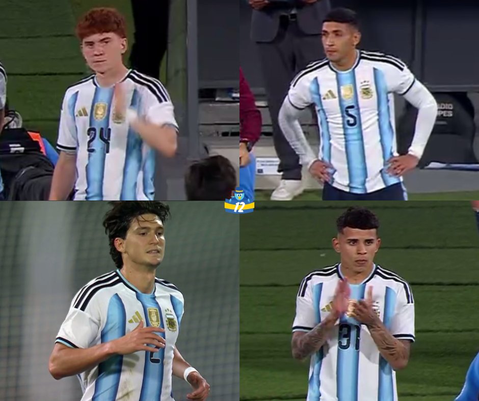 la12tuittera's tweet photo. 🔚FINAL: Argentina 4-0 Bolivia.

💙💛💙La Selección terminó con 4 BOCA PREDIO EN CANCHA:

🇦🇷Valentín Barco
🇦🇷Equi Fernández
🇦🇷Leo Balerdi
🇦🇷Leo Flores https://t.co/6hn8XRcysO