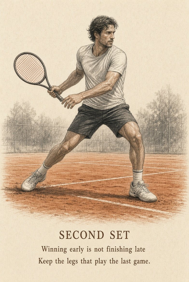 RobOLearyDO's tweet photo. Winning early is not finishing late. The second set is the reserve test. https://t.co/kI4FHXfmDL
