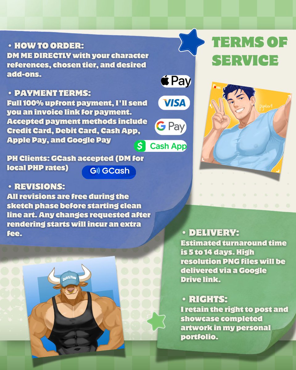Pynter9art's tweet photo. Commissions are open again!
I have updated my price sheet with a few adjustments and added new options, including both Cel-Shaded and Fully Rendered tiers to fit different budgets.
Send me a DM to claim a slot! Thank you all so much for the support! https://t.co/pgvQoVnYMB