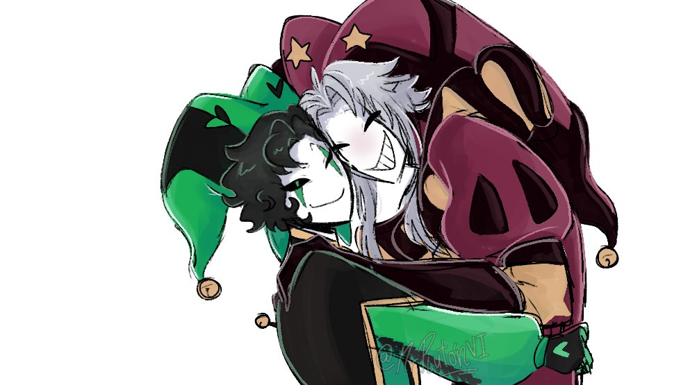 MrPlutonVI's tweet photo. Después del abrazo, Pierrot apuñaló a Harley y murió 🤙 
#greenapple #tfc #pierrotxharlequin https://t.co/yMR0M70nDW