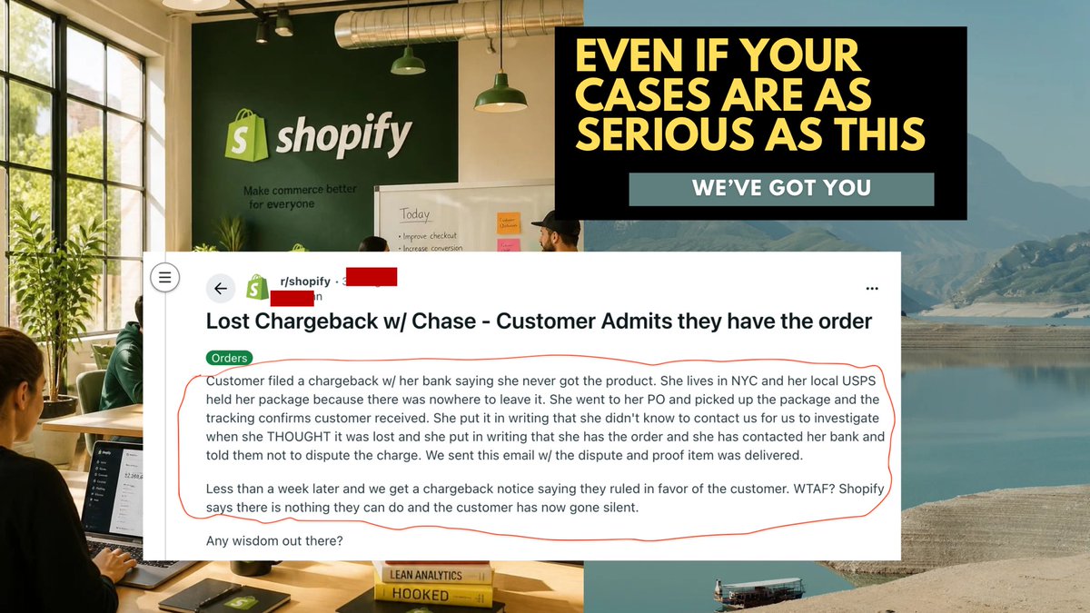 SamJoeScrapper's tweet photo. Difficult chargeback cases? We've got you !
You can access a 14-day free trial and install the application directly via this link:
https://t.co/vcH3bdpovJ
#shopify #chargeback #ecommerce #fraud https://t.co/OC8reOuop3
