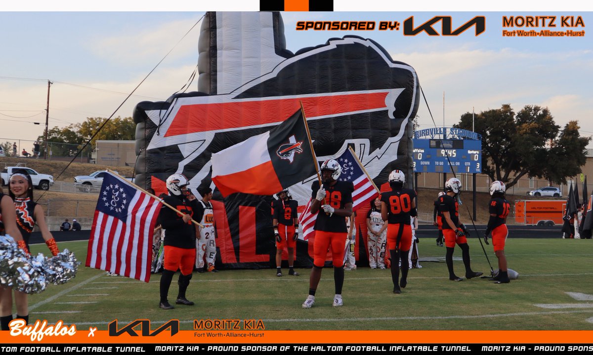 HHSBuffFootball's tweet photo. 🟧⬛🦬 BIG THANKS TO MORITZ KIA! 🦬⬛🟧

Proud to recognize Moritz Kia as the Presenting Sponsor of our Haltom Football Inflatable Tunnel &amp; Equipment Trailer! 🏈🔥

Thank you for investing in our Buffs and supporting Haltom Football! 🦬

#HaltomFootball #GoBuffs #MoritzKia https://t.co/PctGlOZRzr