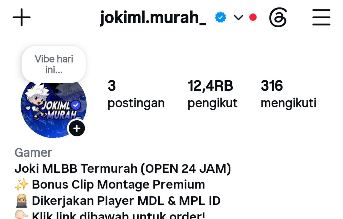 colaostic's tweet photo. WTS WANT TO SELL ACC INSTAGRAM Y22

followers asli hasil mutualan (barter)
- followers 12.4k
- verif centang biru
- bisa cn gmail
- price: 450k net

t. want to sell akun ig instagram y22 old wtb acc ig wts need jual beli jualan

#zonauang #bealanja #zonaba #zonajajan

mines⬇️ https://t.co/r8J6HpWP3y