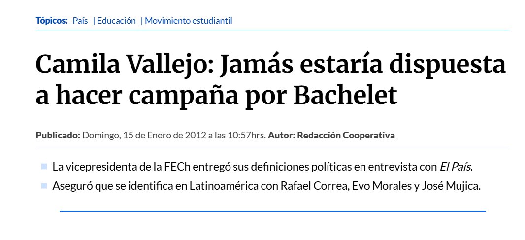 _determinista's tweet photo. Hola @camila_vallejo, no se si podrías despejarnos las dudas ¿A cual Camila le creemos? https://t.co/rr1MFaUOTj