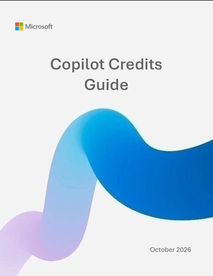 koruneko32767's tweet photo. Copilot Credits Guide 10月ver が更新されました

- Apps in Cowork / Copilot Studio
- Copilot Managed Runtime
- Copilot Code
- Copilot in SharePoint
- Teams Phone Agent

が主なアップデートかな？

Copilot Credits Guide
https://t.co/NGrQU860Bq https://t.co/vpEdw6H2QO