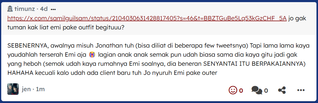 samilguilsam's tweet photo. #JenASK
Trivia tipis JoEmi
https://t.co/HBfDrHksZt https://t.co/j5pmOJud02