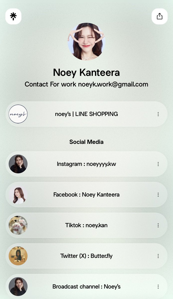 NoeyOfficialFC's tweet photo. 📣💚 Update Contact For work, Social media &amp; Profile และ ผลงานต่าง ๆ ของน้องเนย 💚✨

🔗 https://t.co/JV1TPLaJ7y

For work : noeyk.work@gmail.com

ฝากทุกคนติดตาม และสนับสนุนน้องเนยกันเยอะ ๆ นะคะ 🙏☺️

#NoeyKanteera https://t.co/GnCua4Jr6q