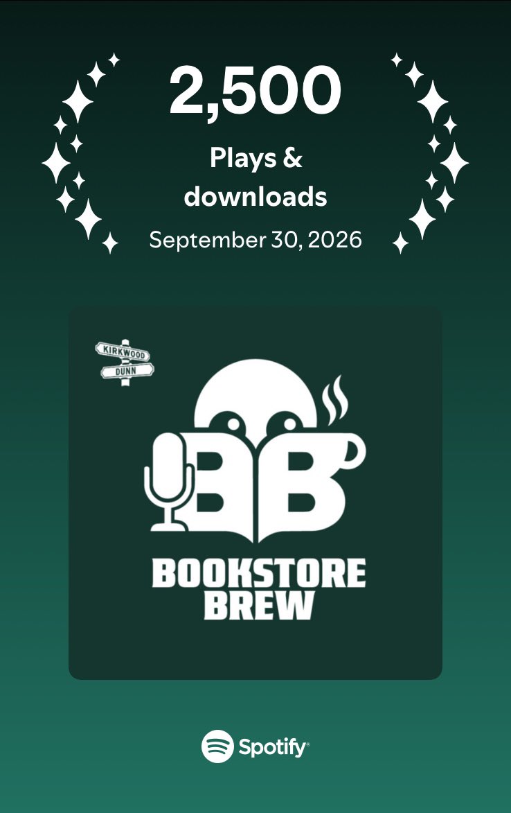 bookstorebrew's tweet photo. What a start to this pod! Thank you all for listening on Spotify! https://t.co/9YIxyD9jaw