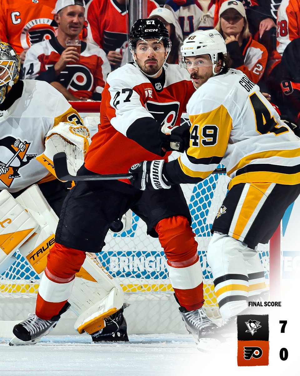 NHLFlyers's tweet photo. Final. #PITvsPHI https://t.co/Kz0qJQYztA