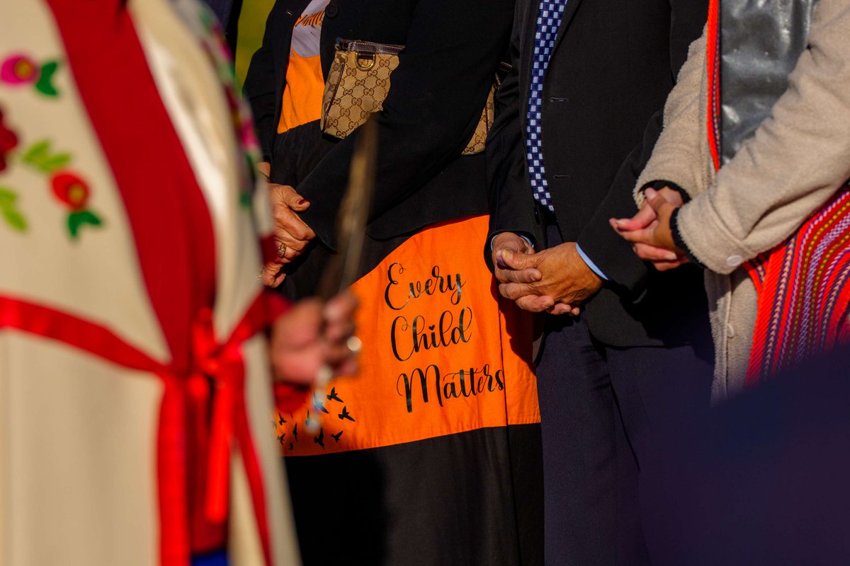 CanadianPM's tweet photo. Today, Prime Minister Carney joined Survivors, Indigenous leaders, and Elders in Edmonton to mark the National Day for Truth and Reconciliation. 
  
The work of reconciliation continues. Together, we must listen, reflect, and act. https://t.co/3HU5Uv3rBm