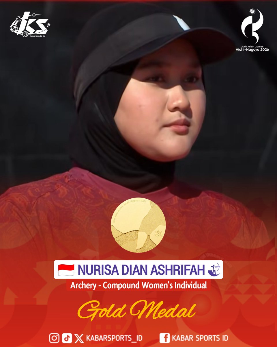 kabarsports_id's tweet photo. GOLD - Archery
Asian Games 2026

Nurisa Dian Ashrifah berhasil meraih medali emas compound individual putri. Selamat atas prestasinya👏

Update: 5-7-20

#Archery #AsianGames https://t.co/LUjrfaapB7
