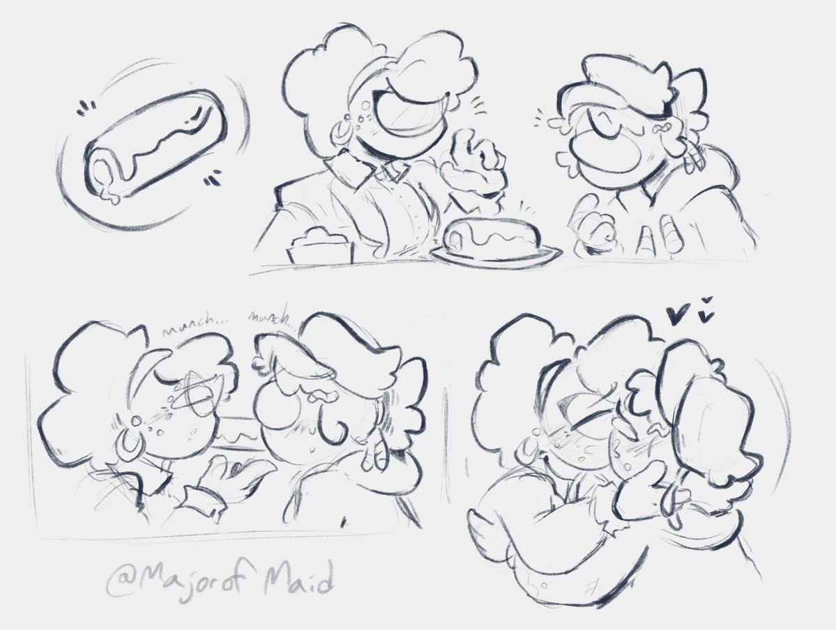 MajorOfMaid's tweet photo. Putting this in #amongusnsfw #amongbust cause it's supposed to be feedee stuff
"It looks so good!"
"But there's only one..."
(just made up their gijinka designs on the fly, lol) https://t.co/MKI69ZIO8i