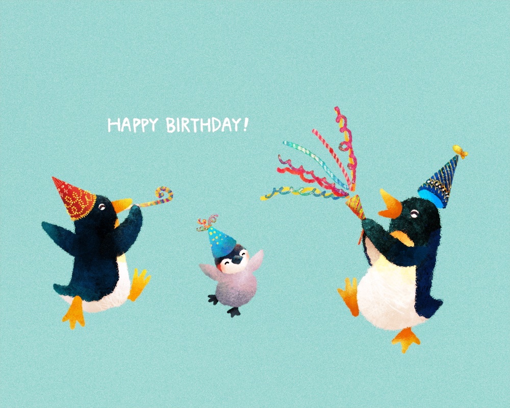 naonimal's tweet photo. 先日納品したイラストです🐧お誕生日のお祝いイラストを描かせていただきました。リクエストありがとうございました！
#Skeb https://t.co/uAGs6wes0V