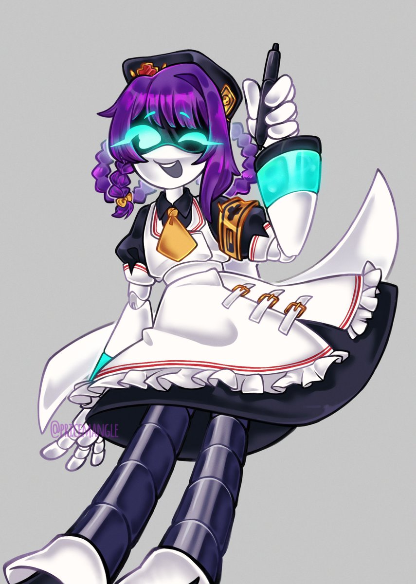 pricemangle's tweet photo. A drawing of Alune; at some point I'll continue with the comic AU, but first I have to graduate. I am one year away from graduating 🥹 

#murderdrones 
#oc
#md 
#digitalartㅤ https://t.co/64qQv6H9jN