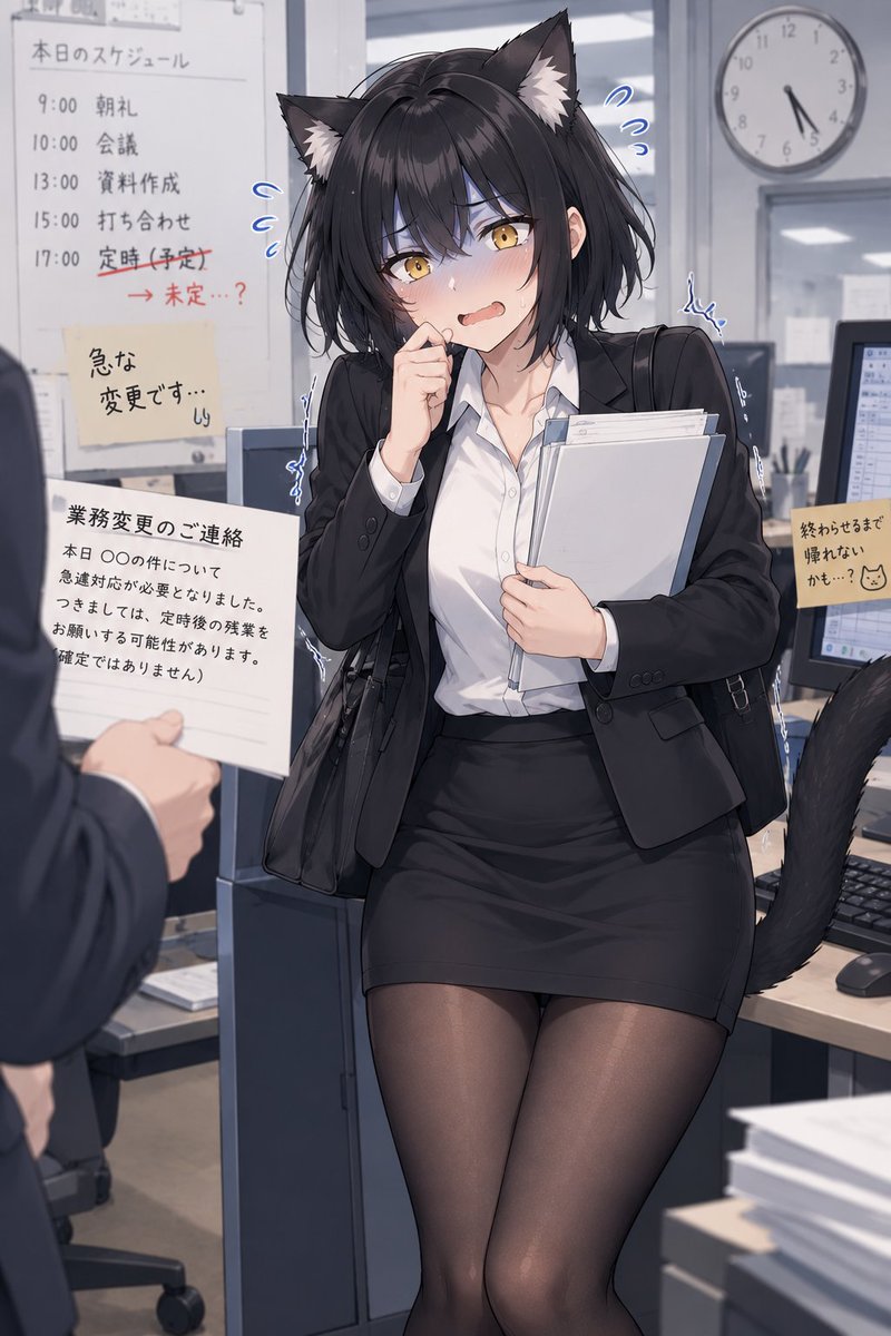 gkoara's tweet photo. #AIイラスト
定時で上がれるか分からなくなりました🥲
ザンキョウシタクナイ… https://t.co/7PFnmOz3q8