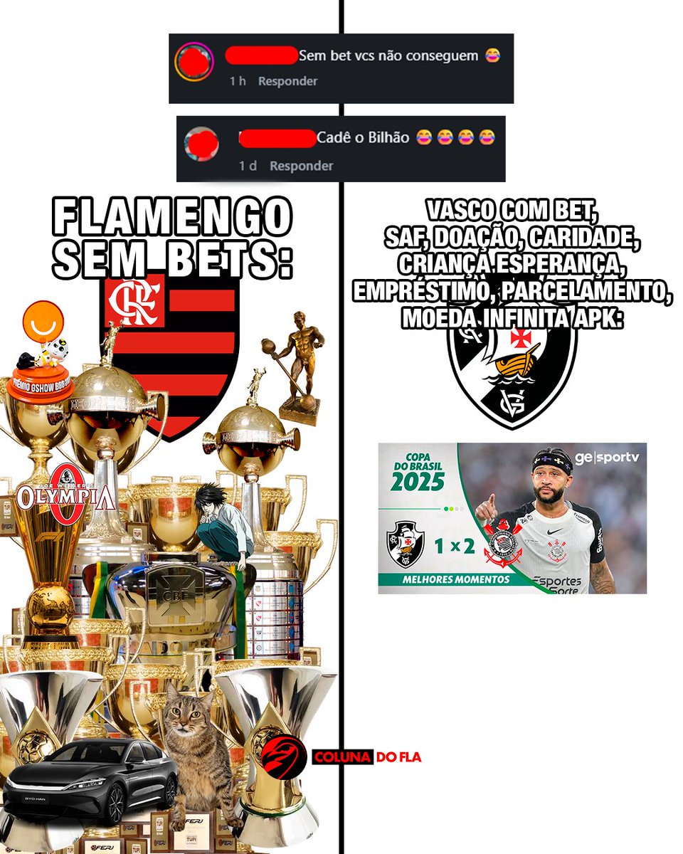 ColunadoFla's tweet photo. 😂 Os Vascainos se perderam nessa https://t.co/2QZBUXqvYg