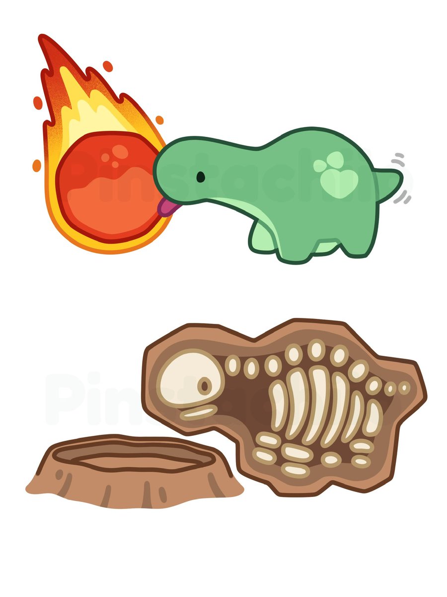pinstachiio's tweet photo. U guys wanted to know how he becomes a fossil 🫣☄️🦕 He’s ok I swear 🤞 https://t.co/5Vyq2F63aa