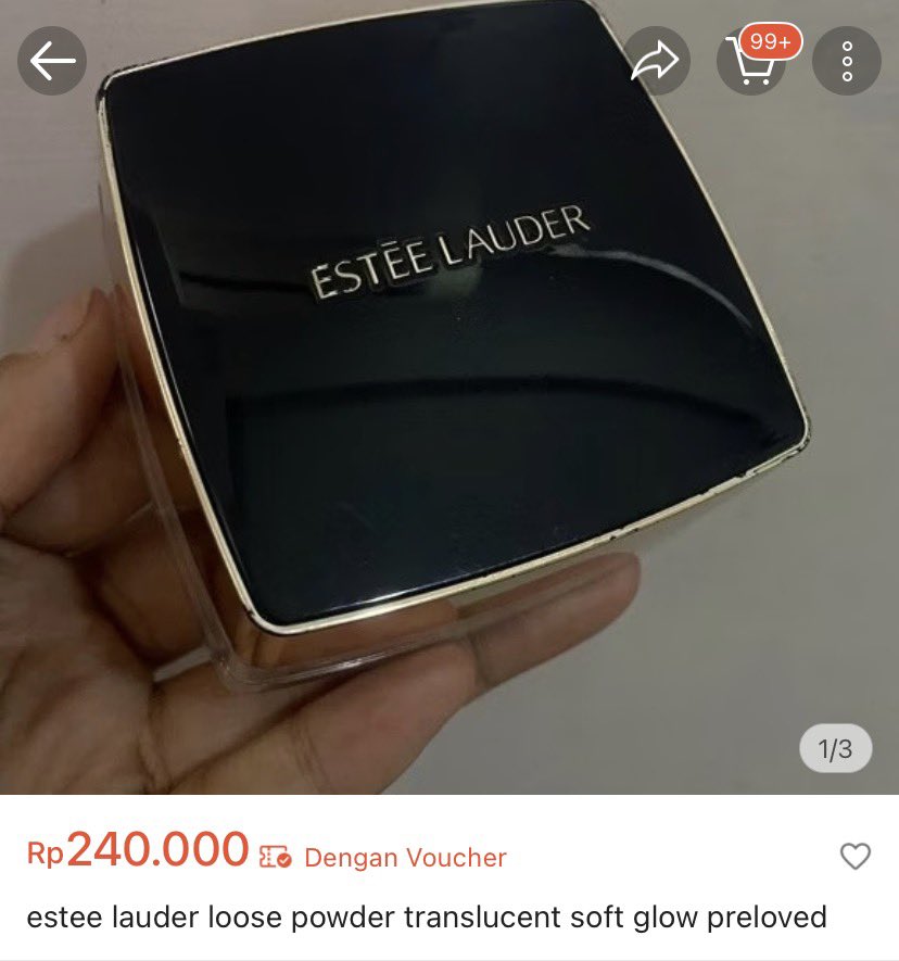 1sixu's tweet photo. Wts | want to sell  100% authentic 
Estee lauder double wear loose powder 
Shade translucent soft glow 
Isi sekitar 60% | di atas setengah
💸240k after voc 
Bisa oren excl adm 

https://t.co/UOZe1TvG9w
(Akun utama lg kena pinalti🤧) 

Highend makeup preloved luxury https://t.co/AxaS3y9LQO