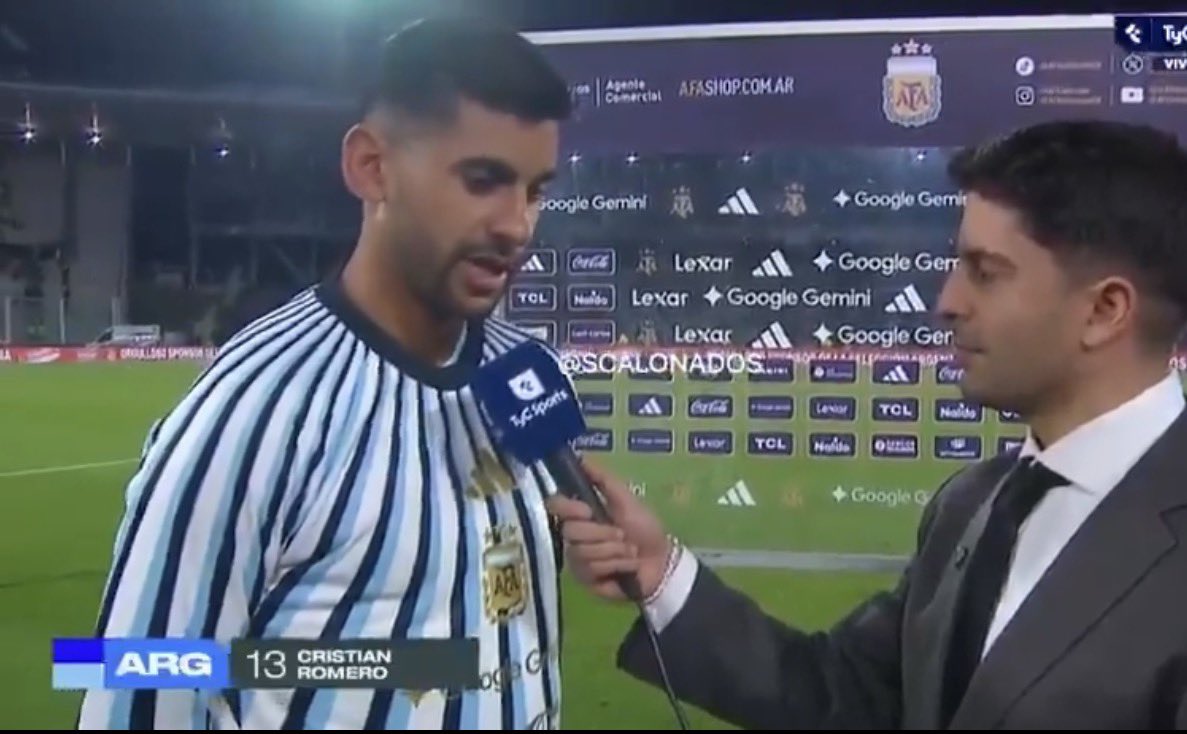 AlbicelesteTalk's tweet photo. 🚨🥹🇦🇷 Cuti Romero: “We’re going to miss the Argentina captain for the rest of our lives. It’s a day I’ll never forget, and I FEEL READY to take on this responsibility.

"I never imagined I would become captain of the National Team. I started my professional career here, and 10 years later I’m coming back as Argentina captain. It’s something incredible. It’s obviously a huge responsibility, but I feel ready for it.

"And of course, you mentioned Leo… We’re NEVER going to have another player like Leo. That’s the truth. He’s the greatest player in the history of football.

"He was an EXAMPLE for all of us. We watched him grow up from when we were very young, we saw him, but he always taught us to get back up again.”