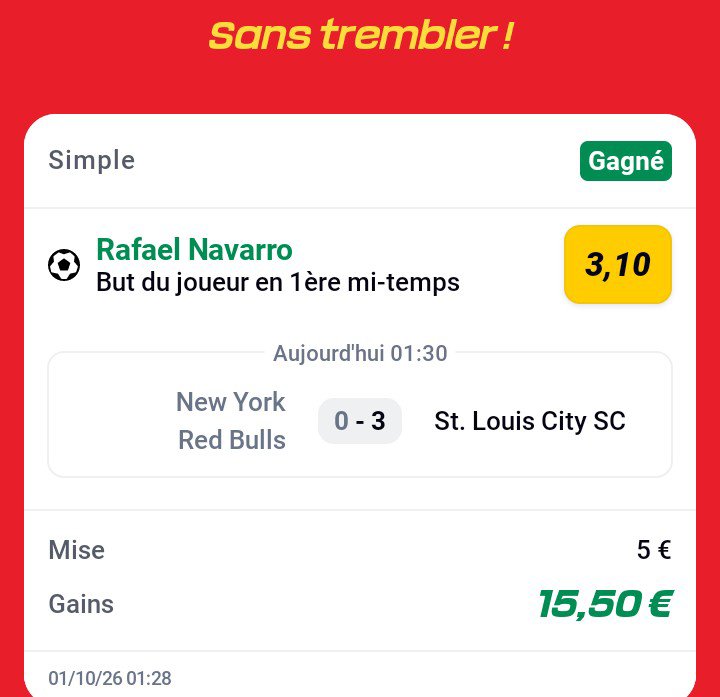 kibily2136356's tweet photo. Je me suis régalé au foot cette nuit, dont une cote à 6.50✅😁😁 https://t.co/8ArMAmQRHb