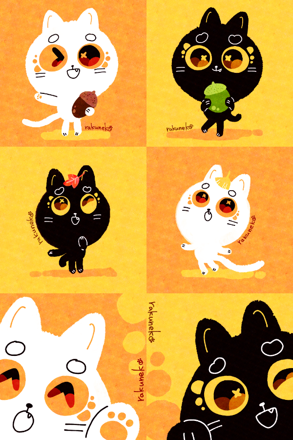 rakuneko_image's tweet photo. miniシリーズ9月のイラスト集

作品の全まとめはpixivにも投稿しています。
>>https://t.co/Tbw8xMnZiM

#イラスト #猫 #黒猫 #白猫 #秋 #紅葉 #どんぐり #お月見 #うさぎ https://t.co/7qb79Q3jbt