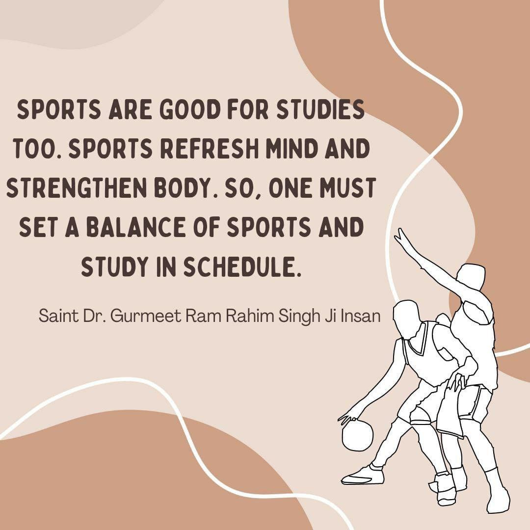 Amitpritiinsa1's tweet photo. Saint Dr MSG Insan provides many #LifeChangingTips to students to improve health, lifestyle and focus on study, so that students can be successful in maintaining balance in their studies and Sports. 
#PracticalTips 
#Study 
#Sports
#MeditationBenefits https://t.co/1VG9hpvTlR